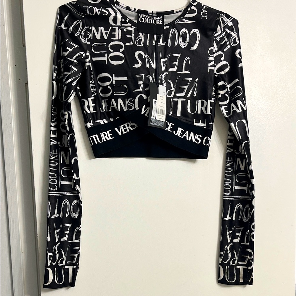 Versace Jeans Collection Monochrome Logo Bodysuit in 2 pieces